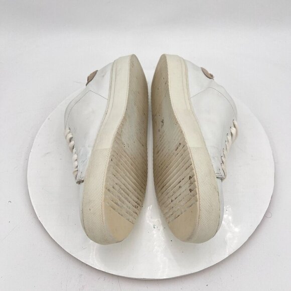 Axel Arigato Women Size 8.5 White Leather Cream Suede Low Lace Up Casual Shoes - Picture 9 of 13